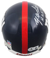 Giants Y.A. Tittle "HOF 71" Authentic Signed VSR4 Rep Mini Helmet BAS