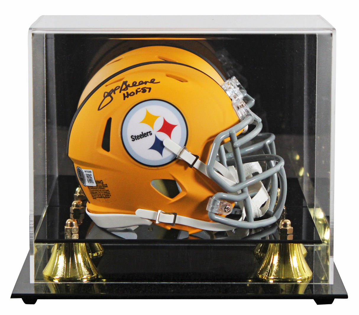 Steelers Joe Greene "HOF" Signed 2025 On-Field Alt Speed Mini Helmet W/ Case BAS