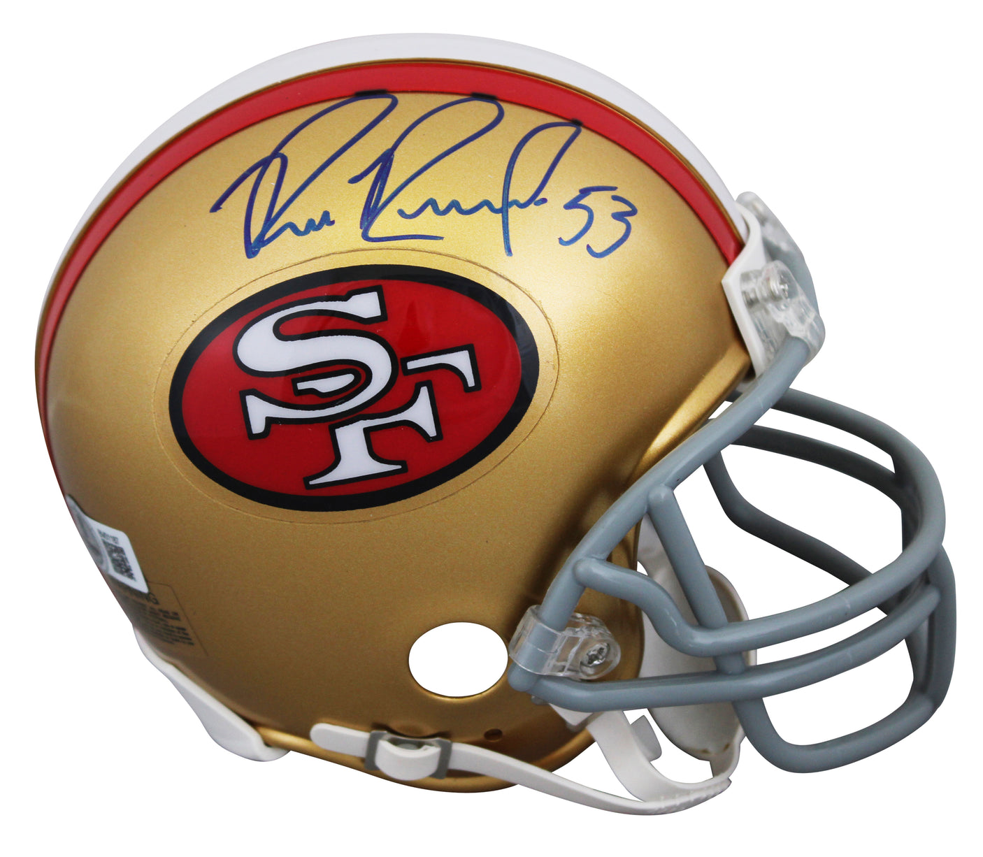 49ers Bill Romanowski Authentic Signed VSR4 Rep Mini Helmet Autographed BAS