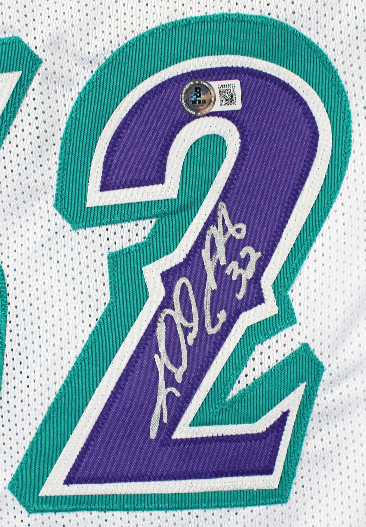 Karl Malone Authentic Signed White Pro Style Jersey Autographed BAS Witnessed