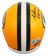 Packers Ahman Green "GBP HOF 14" Signed VSR4 Rep Mini Helmet W/ Case BAS 1