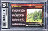 Elijah Wood "Frodo" Signed 2001 Topps LOTR FOTR #60 Card Auto GM 10! BAS Slabbed