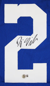 D.J. Giddens Authentic Signed Blue Pro Style Jersey Autographed BAS Witnessed