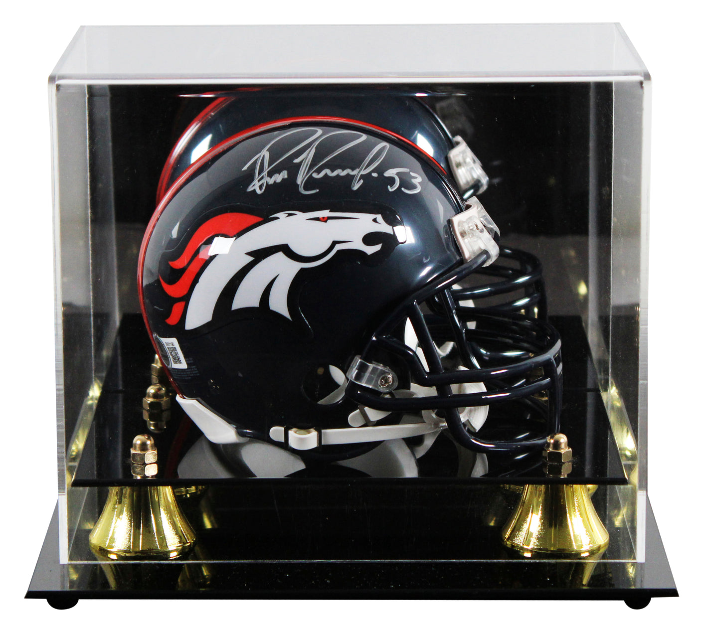Broncos Bill Romanowski Authentic Signed VSR4 Rep Mini Helmet W/ Case BAS