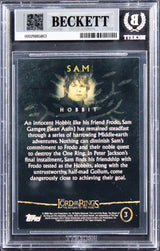 Sean Astin "Sam" Signed 2003 Topps LOTR ROTK Sam #3 Card Auto GM 10! BAS Slabbed