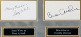 Golden Girls (4) White, Arthur, Getty & McClanahan Signed Framed Display BAS 1