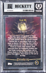 Sean Astin Signed 2002 Topps LOTR Two Towers Sam #13 Card Auto 10! BAS Slabbed