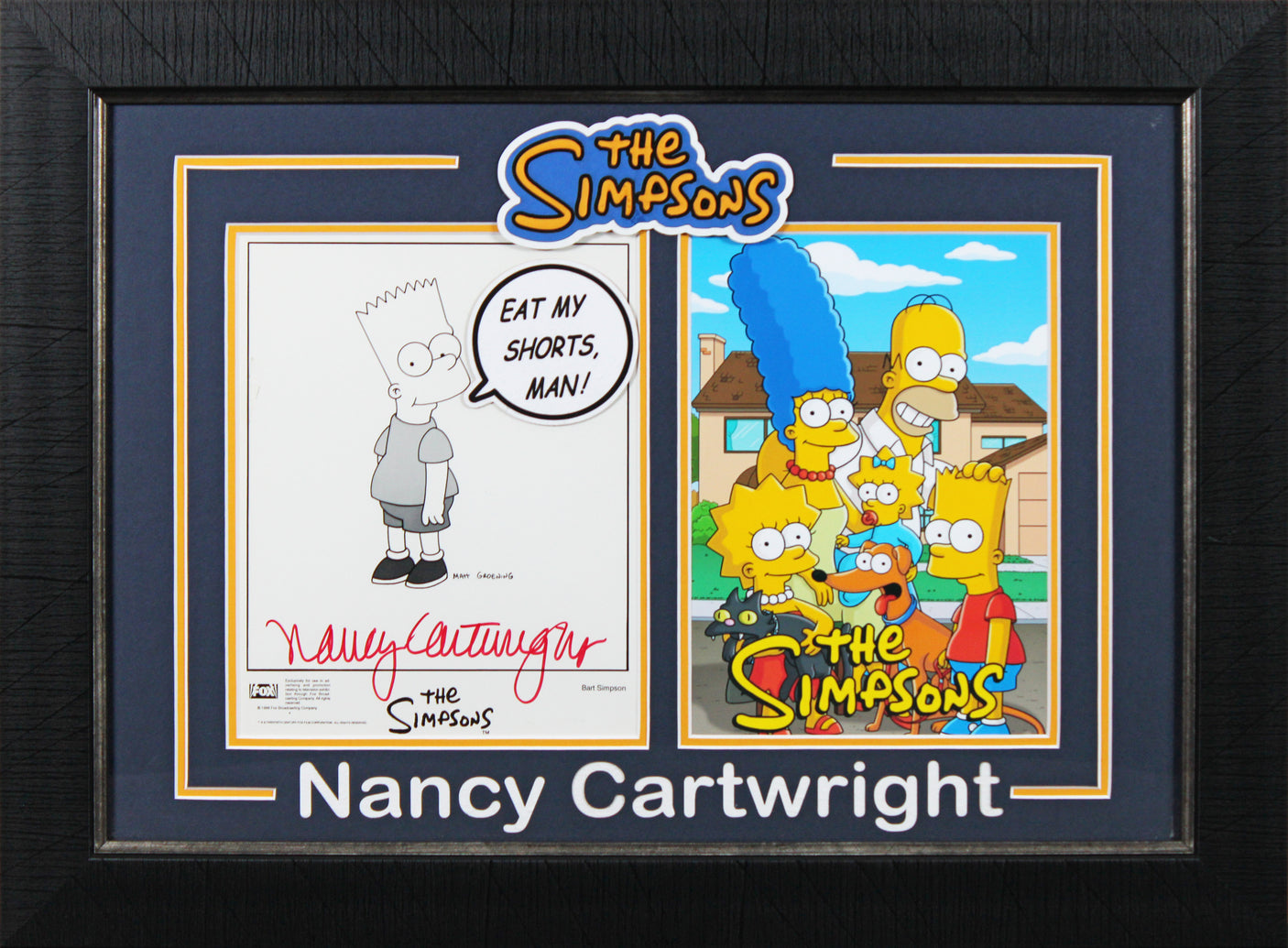 Nancy Cartwright The Simpsons Signed 8x10 Framed Bart Simpson 8x10 Photo BAS LOA