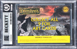 Sean Astin Signed 2006 Topps LOTR MP Foil Bronze #6 Card Auto GM 10! BAS Slabbed