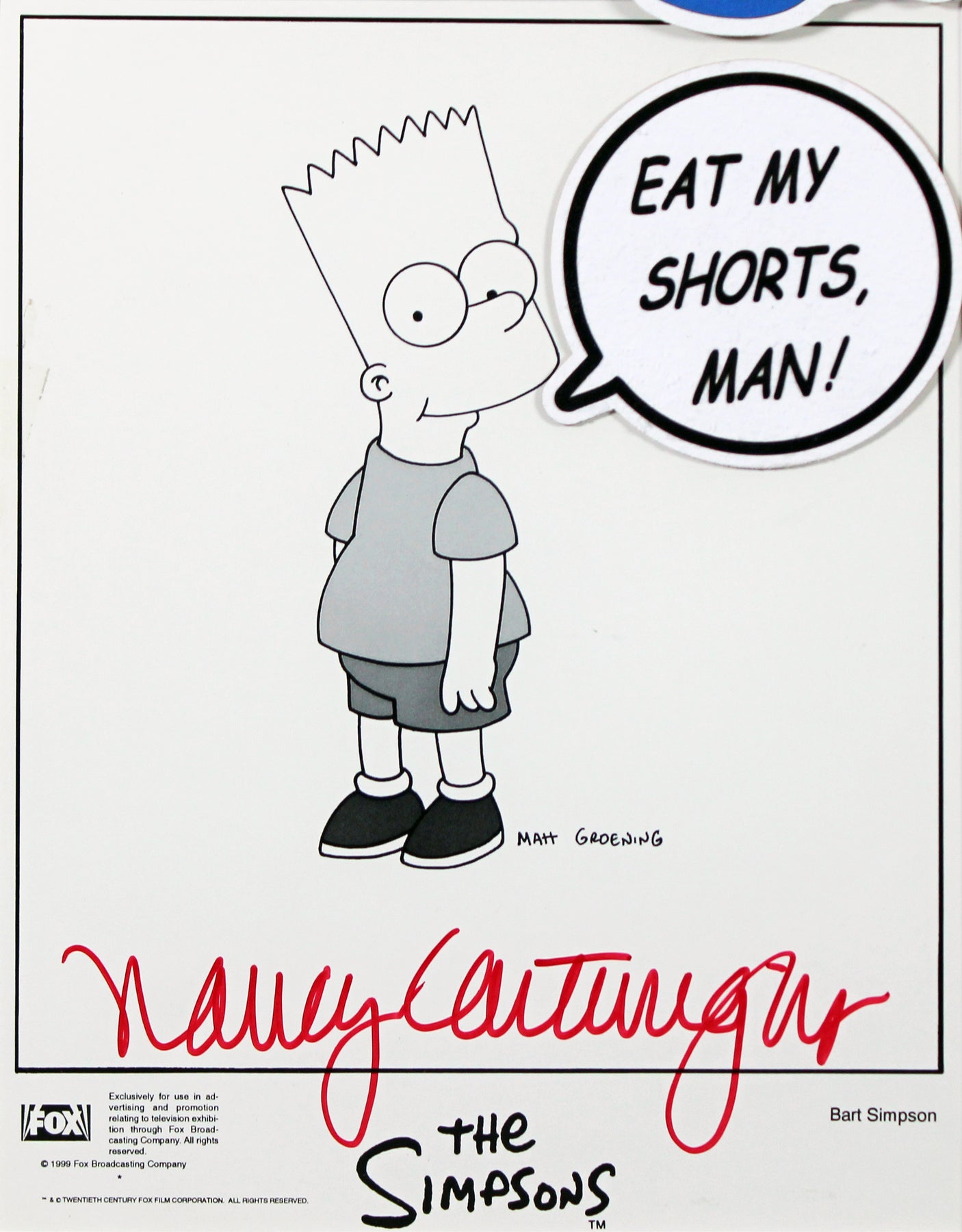 Nancy Cartwright The Simpsons Signed 8x10 Framed Bart Simpson 8x10 Photo BAS LOA