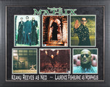 Keanu Reeves & Laurence Fishburne The Matrix Authentic Signed Framed Display BAS