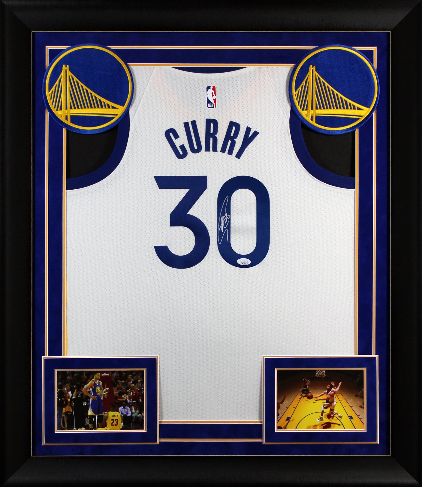 Stephen Curry Signed White Nike Association Edition Swingman Framed Jersey JSA