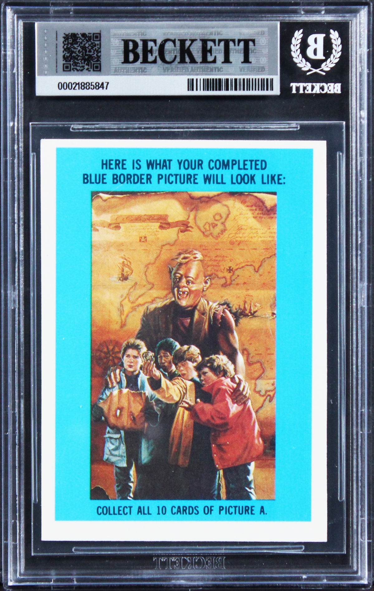 Sean Astin Signed 1985 Topps The Goonies Stickers #15A Card Auto 10! BAS Slabbed