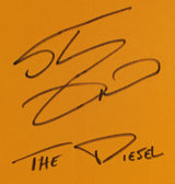 Shaquille O'Neal "Diesel" Signed Yellow M&N HWC Authentic Framed Jersey BAS Wit