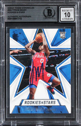 76ers Tyrese Maxey Signed 2020 Panini Chronicles #663 RC Card Auto 10! BAS Slab