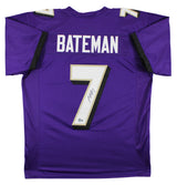 Rashod Bateman Authentic Signed Purple Pro Style Jersey BAS Witnessed