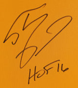 Shaquille O'Neal "HOF" Signed Yellow M&N 00-01 HWC Authentic Framed Jersey BAS W