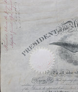 Franklin Pierce & Jefferson Davis Signed 15x18 1856 Military Appointment BAS LOA