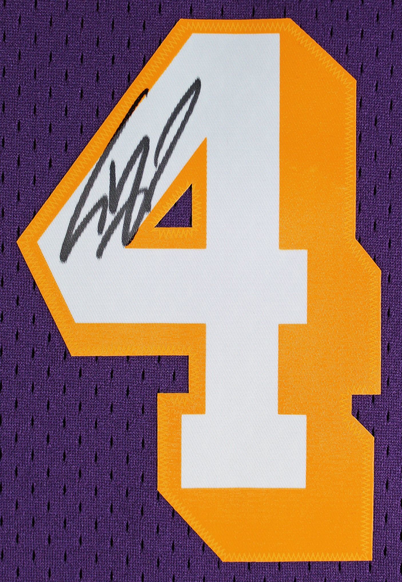 Lakers Shaquille O'Neal Signed Purple M&N 1996-97 TB HWC Framed Jersey BAS Wit