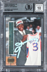 Allen Iverson Signed 1996 Stadium Club SM #SM15 RC Card Auto Gem 10! BAS Slabbed