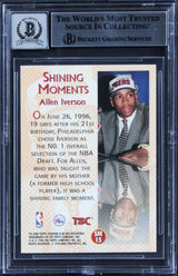 Allen Iverson Signed 1996 Stadium Club SM #SM15 RC Card Auto Gem 10! BAS Slabbed