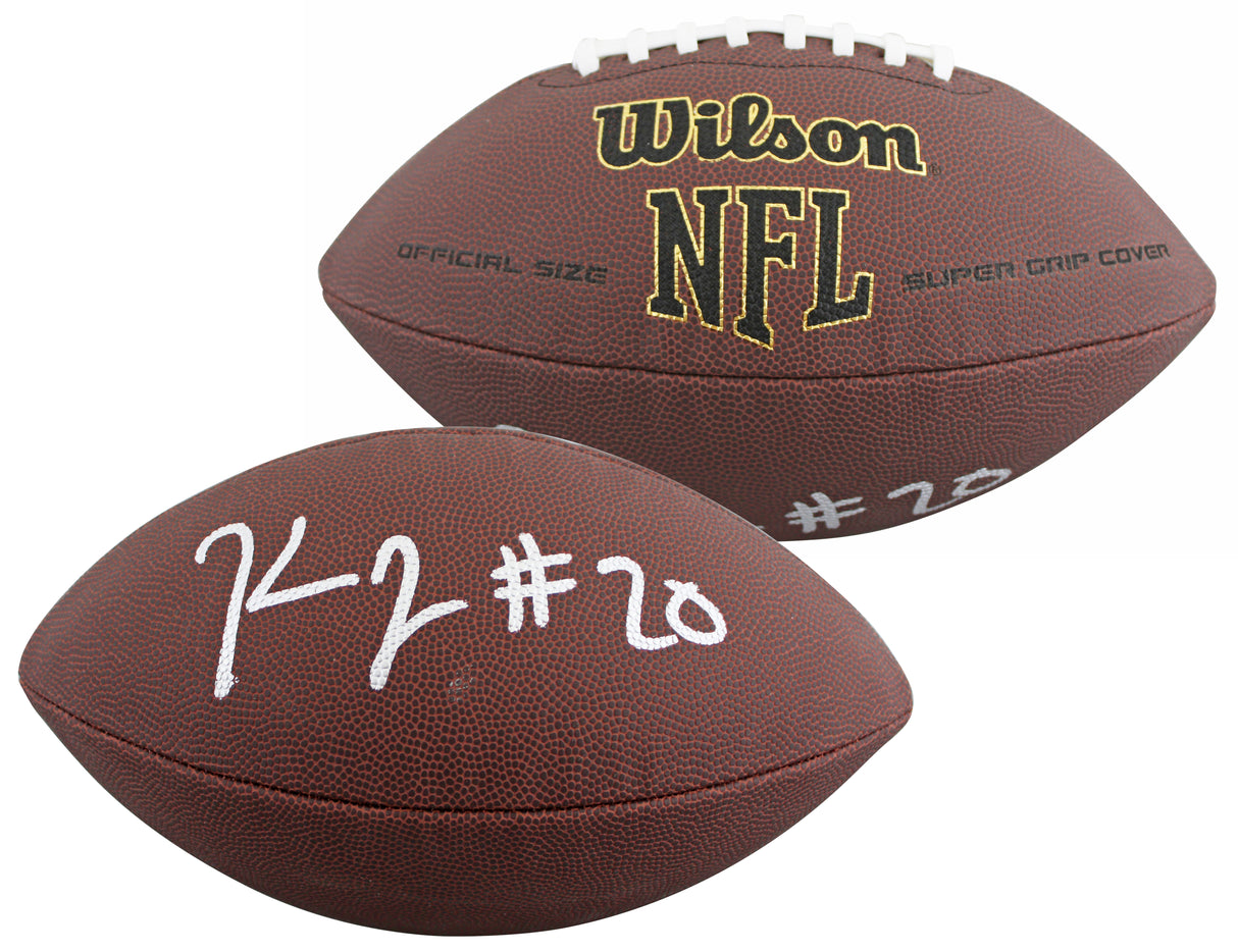 Steelers Kaleb Johnson Signed Wilson Super Grip Football W/ Case BAS Witnessed