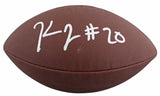 Steelers Kaleb Johnson Signed Wilson Super Grip Football W/ Case BAS Witnessed
