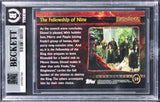 Elijah Wood & Sean Astin Signed 2001 Topps LOTR FOTN #59 Card Auto 10! BAS Slab
