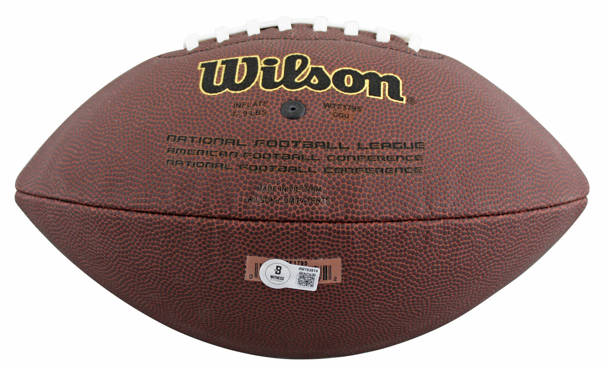 Steelers Kaleb Johnson Signed Wilson Super Grip Football W/ Case BAS Witnessed