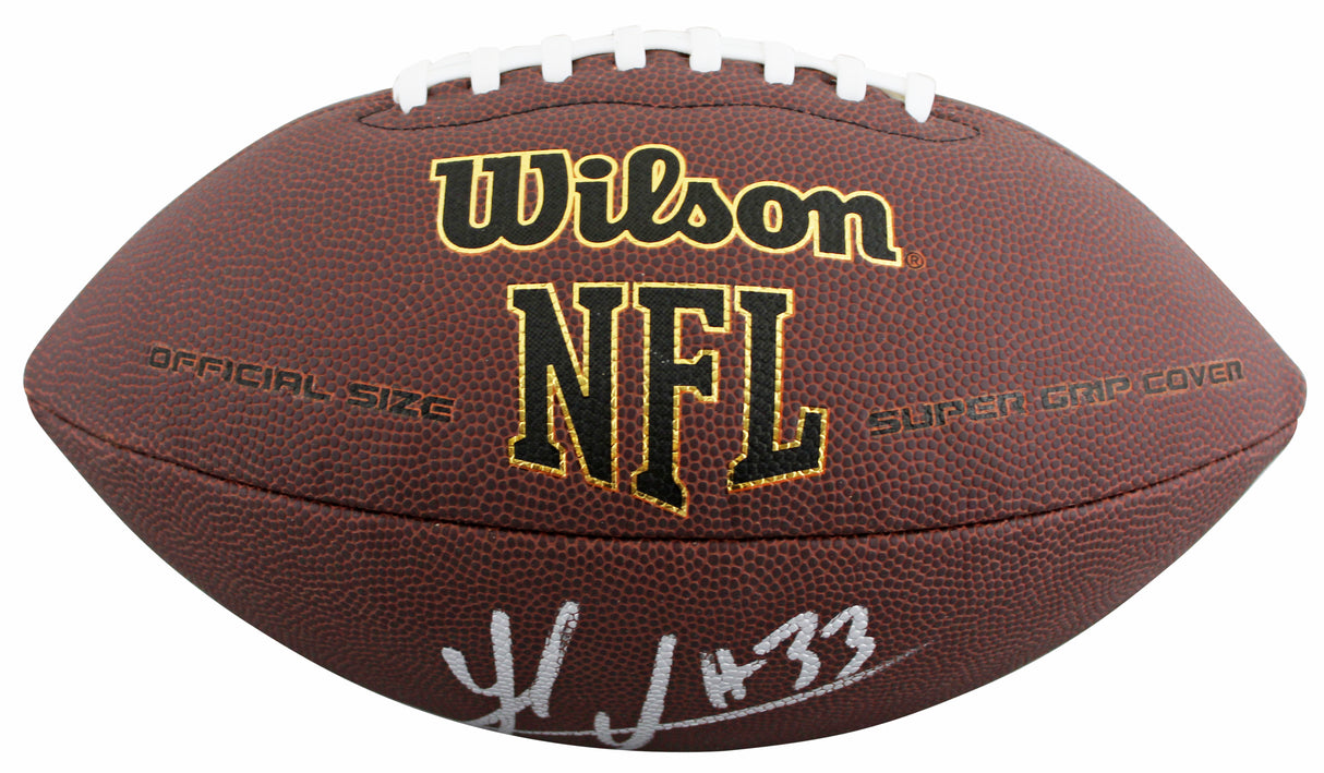 Steelers Jack Sawyer Signed Wilson Super Grip Football W/ Case BAS Witnessed