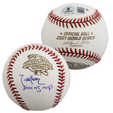 D-Backs Randy Johnson "WS MVP" Signed 2001 WS Logo OML Baseball BAS #BW88063