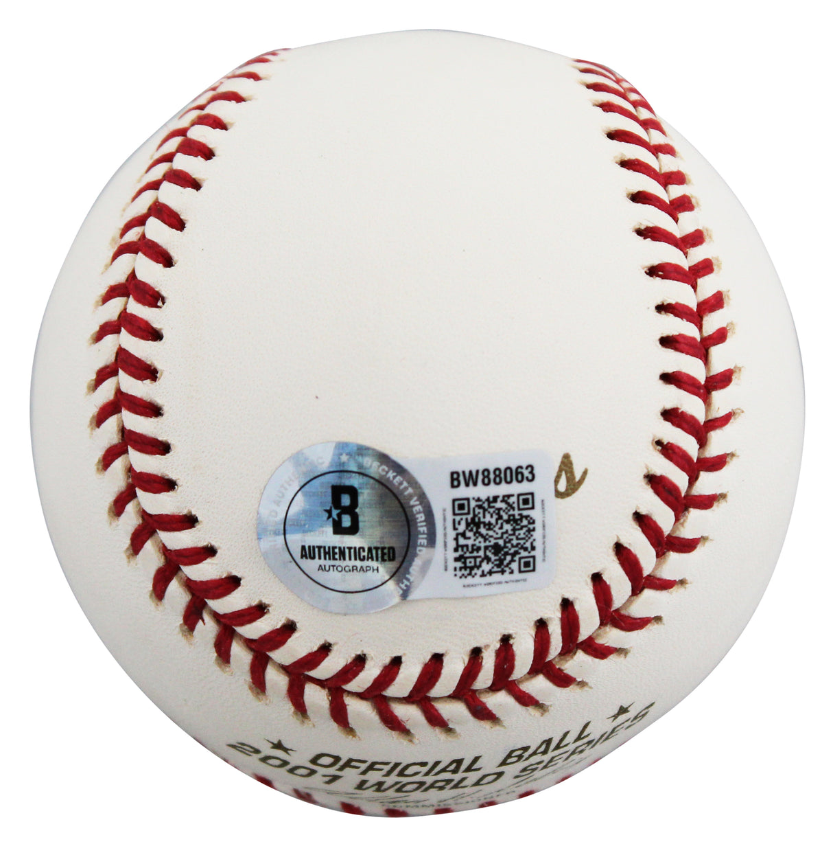 D-Backs Randy Johnson "WS MVP" Signed 2001 WS Logo OML Baseball BAS #BW88063