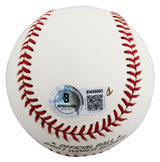 D-Backs Randy Johnson "WS MVP" Signed 2001 WS Logo OML Baseball BAS #BW88063