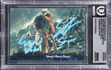 Wood & Astin Signed 2001 Topps LOTR Update TMB #139 Card Auto GM 10! BAS Slabbed