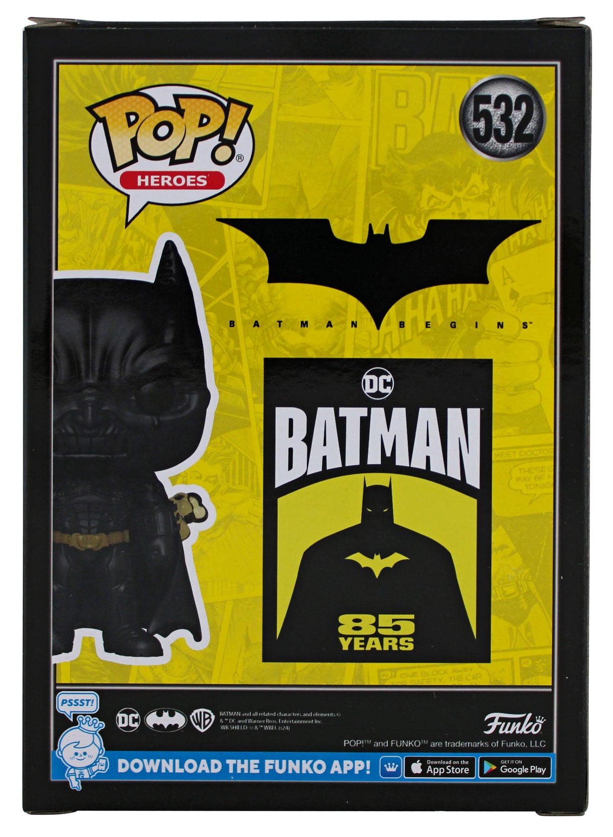 Christian Bale Batman Begins Signed #532 Fear Gas Funko Pop Vinyl Figure BAS