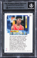 76ers Allen Iverson Authentic Signed 1996 Ultra #270 Rookie Card BAS Slabbed