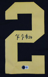 Kaleb Johnson Authentic Signed Black Color Rush Pro Style Jersey BAS Witnessed