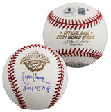 D-Backs Randy Johnson "WS MVP" Signed 2001 WS Logo OML Baseball BAS #BW88062