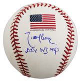 D-Backs Randy Johnson "WS MVP" Signed 2001 WS Logo OML Baseball BAS #BW88065