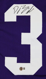 Kansas State D.J. Giddens Authentic Signed Purple Pro Style Jersey BAS Witnessed