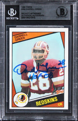 Commanders Darrell Green "HOF 08" Authentic Signed 1984 Topps #380 Card BAS Slab