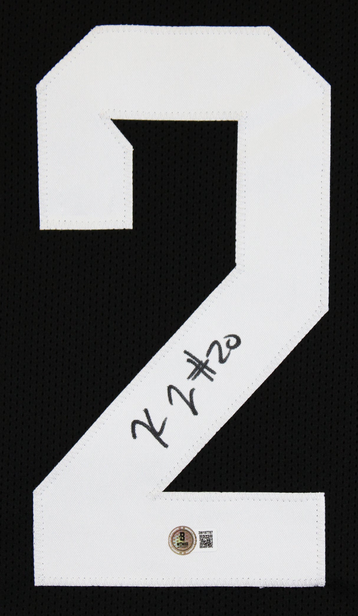 Iowa Kaleb Johnson Authentic Signed Black Pro Style Jersey BAS Witnessed