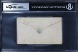 Charles Dickens Authentic Signed 3x5.25 1858 Handwritten Envelope BAS Slabbed