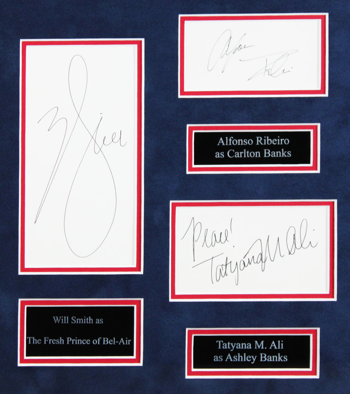 Fresh Prince of Bel-Air (7) Smith, Parsons, Ribeiro +4 Signed Framed Display BAS
