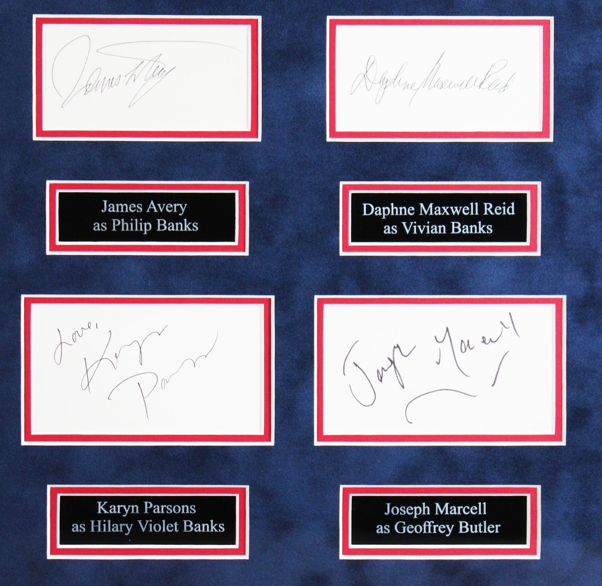 Fresh Prince of Bel-Air (7) Smith, Parsons, Ribeiro +4 Signed Framed Display BAS