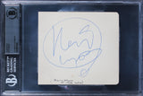 Keith Moon The Who Authentic Signed 5.25x4.5 Inch Album Page BAS Slabbed