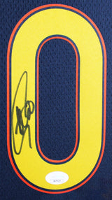 Warriors Stephen Curry Authentic Signed Navy Nike Swingman Framed Jersey JSA