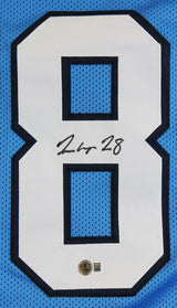 North Carolina Omarion Hampton Signed Carolina Blue Pro Style Jersey BAS Witness