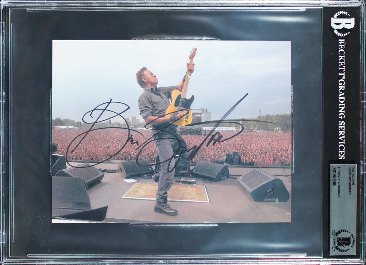 Bruce Springsteen Authentic Signed 6x8 Photo Autographed BAS Slabbed 1