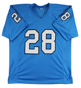 North Carolina Omarion Hampton Signed Carolina Blue Pro Style Jersey BAS Witness